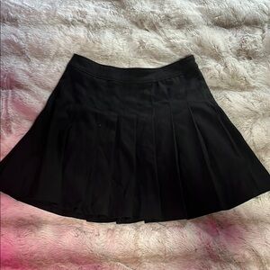 Elegant Black Pleated Skirt